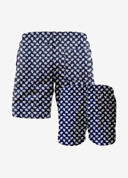 Turtle Padre Figlio Blu Navy